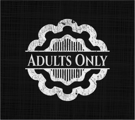 Adults Only with chalkboard texture