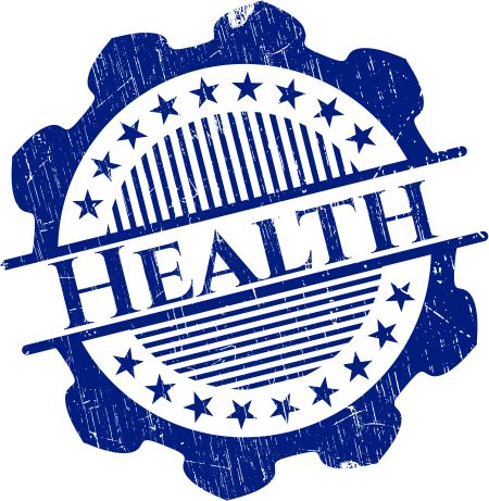Health grunge stamp
