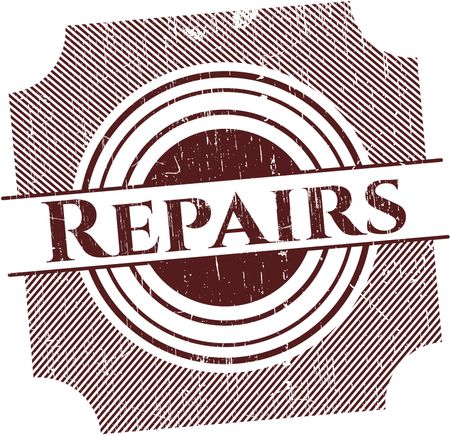 Repairs rubber stamp with grunge texture