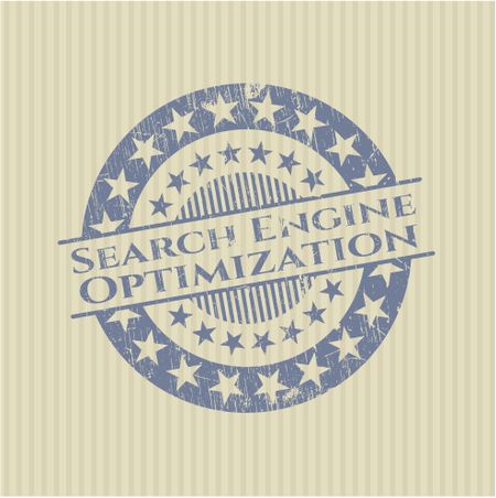 Search Engine Optimization rubber stamp with grunge texture