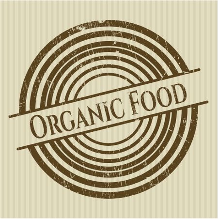 Organic Food grunge seal