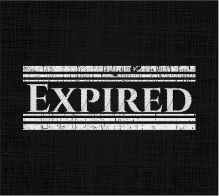 Expired on chalkboard