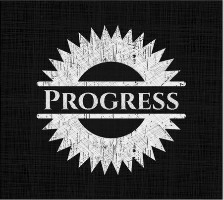 Progress chalkboard emblem