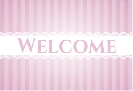 Welcome vintage style card or poster