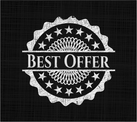Best Offer written on a blackboard