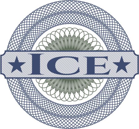 Ice abstract linear rosette