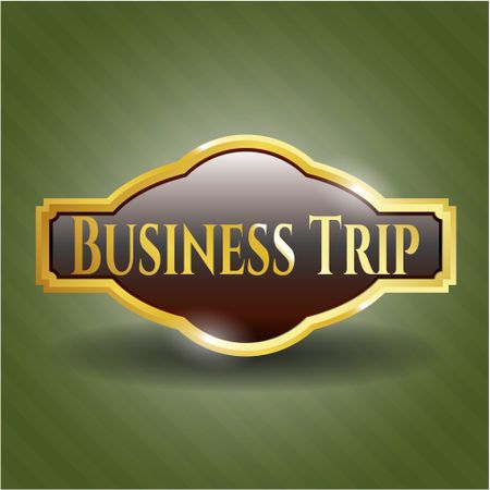 Business Trip gold emblem or badge