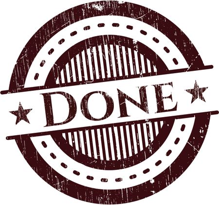 Done rubber stamp