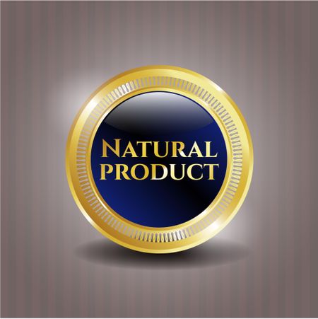 Natural Product gold shiny emblem