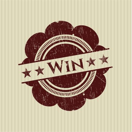 Win rubber grunge stamp