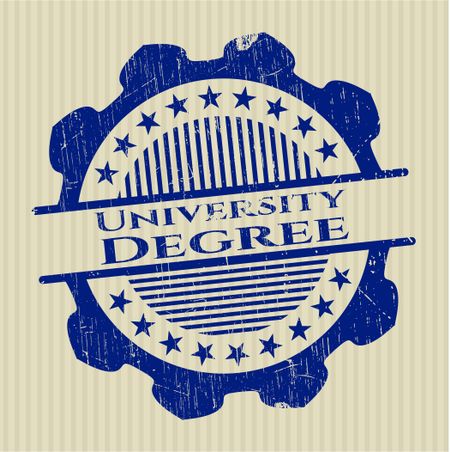 University Degree grunge stamp