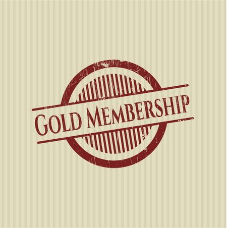 Gold Membership rubber grunge seal