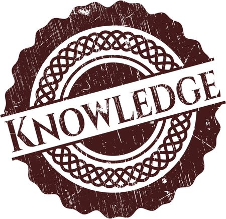 Knowledge rubber grunge stamp