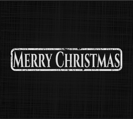 Merry Christmas chalkboard emblem