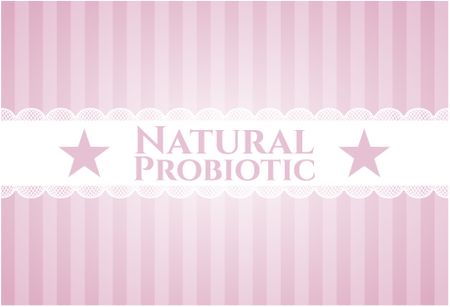Natural Probiotic card, colorful, nice desing