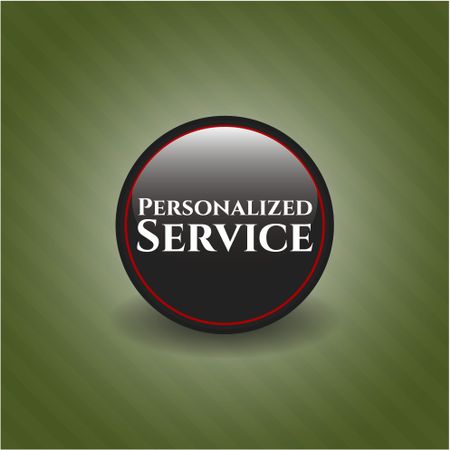 Personalized Service black shiny emblem