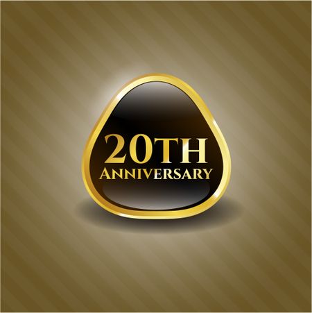 20th Anniversary gold shiny emblem