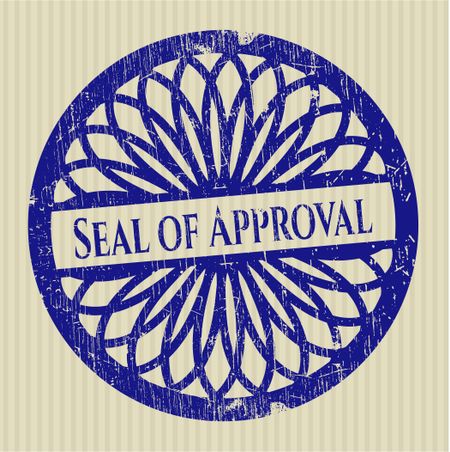 Seal of Approval rubber grunge texture stamp