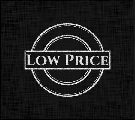 Low Price written with chalkboard texture