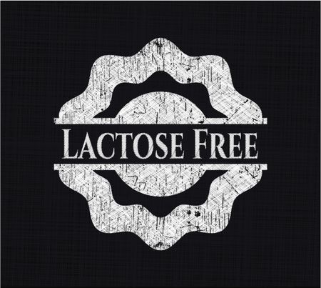 Lactose Free written with chalkboard texture