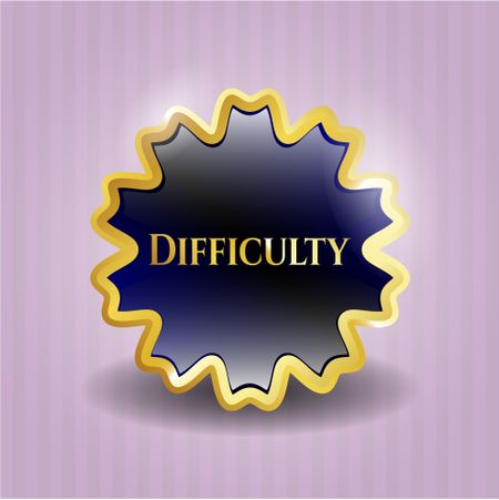 Difficulty gold emblem or badge