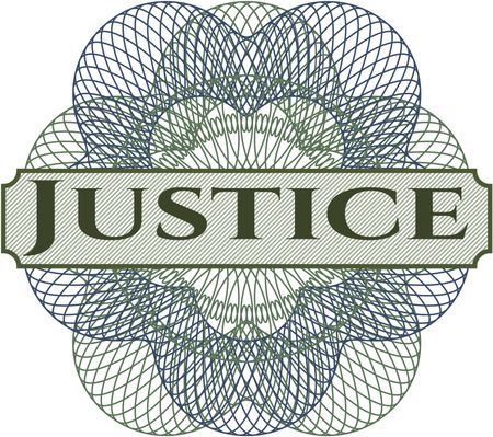 Justice abstract rosette