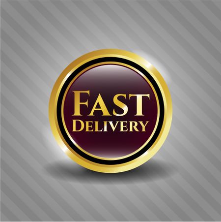 Fast Delivery gold badge or emblem