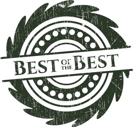 Best of the Best rubber stamp with grunge texture