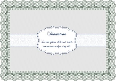 Formal invitation template. Customizable, Easy to edit and change colors.With complex background. Excellent design. 