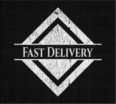 Fast Delivery with chalkboard texture