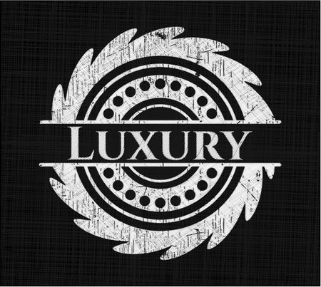 Luxury chalkboard emblem on black board