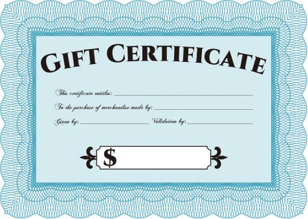 Vector Gift Certificate. Border, frame.Superior design. With quality background. 