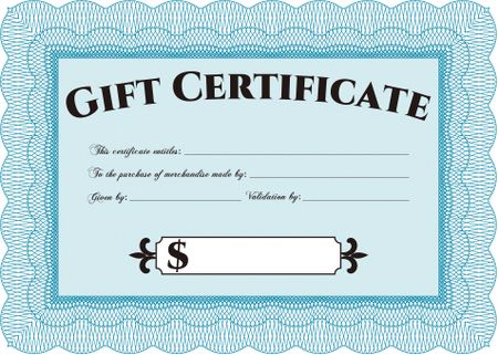 Vector Gift Certificate. Border, frame.Superior design. With quality background.