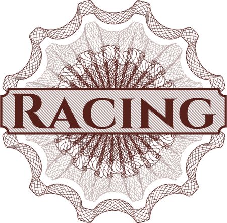 Racing abstract linear rosette
