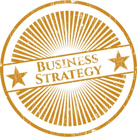 Business Strategy rubber grunge texture stamp