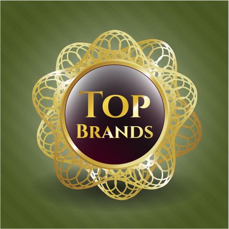 Top Brands gold shiny badge