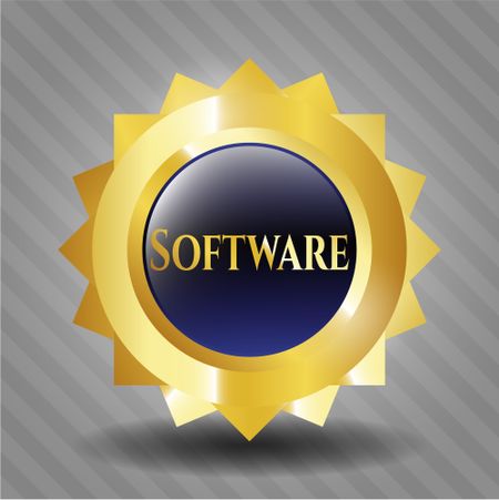 Software gold shiny emblem