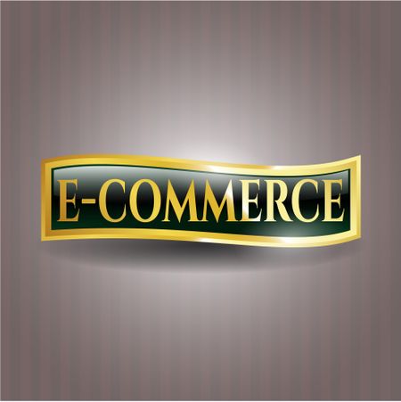 e-commerce gold badge or emblem