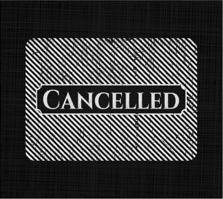 Cancelled chalk emblem