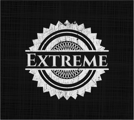 Extreme written with chalkboard texture