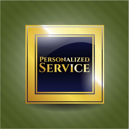 Personalized Service golden emblem or badge
