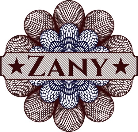 Zany abstract linear rosette