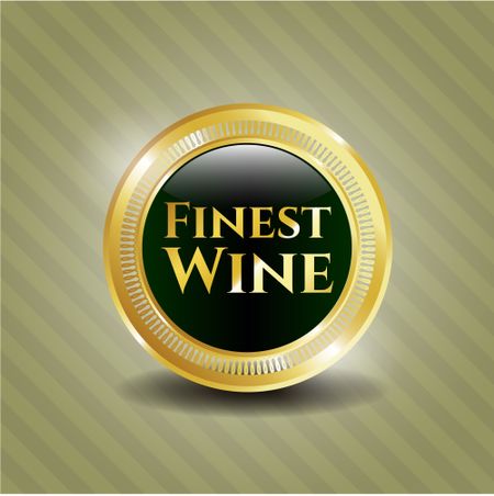 Finest Wine gold emblem or badge