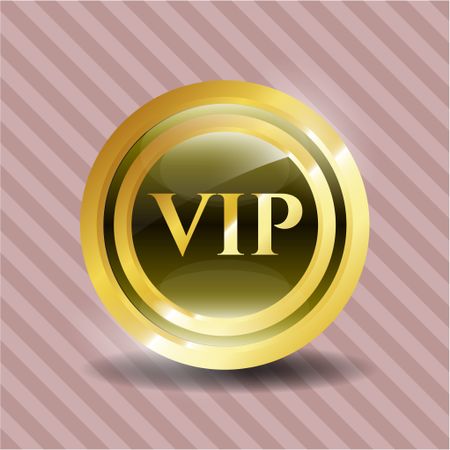 VIP gold shiny emblem