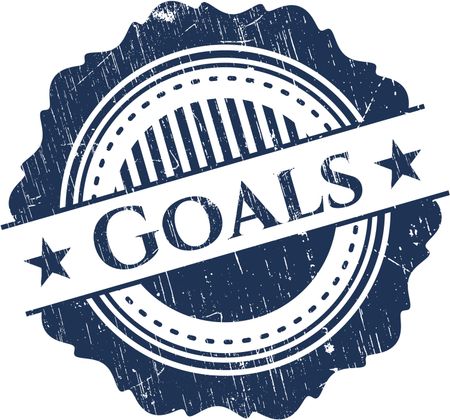 Goals rubber stamp with grunge texture