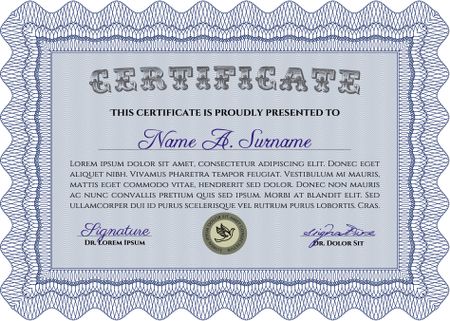 Certificate of achievement template. Vector certificate template.Printer friendly. Beauty design. 
