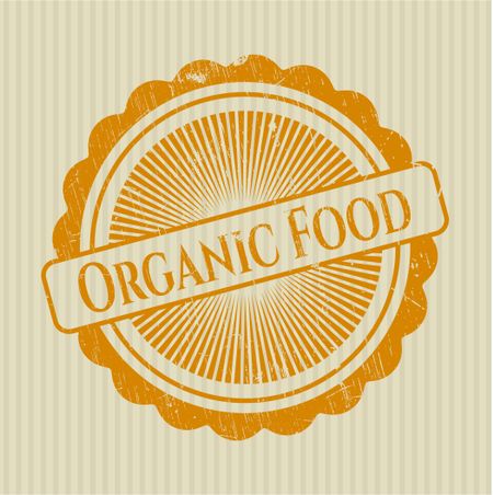 Organic Food rubber grunge stamp
