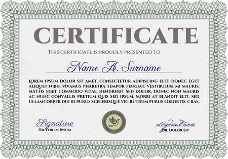 Certificate of achievement. Vector pattern that is used in money and certificate.With great quality guilloche pattern. Retro design. 
