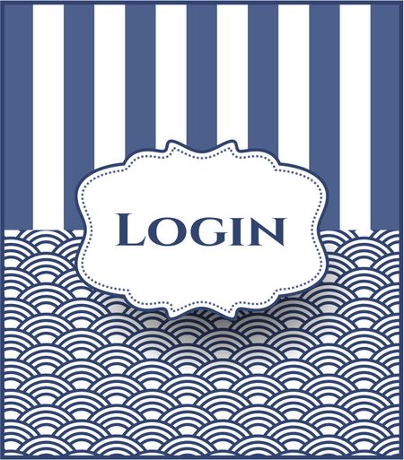 Login card or banner