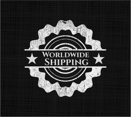 Worldwide Shipping chalkboard emblem